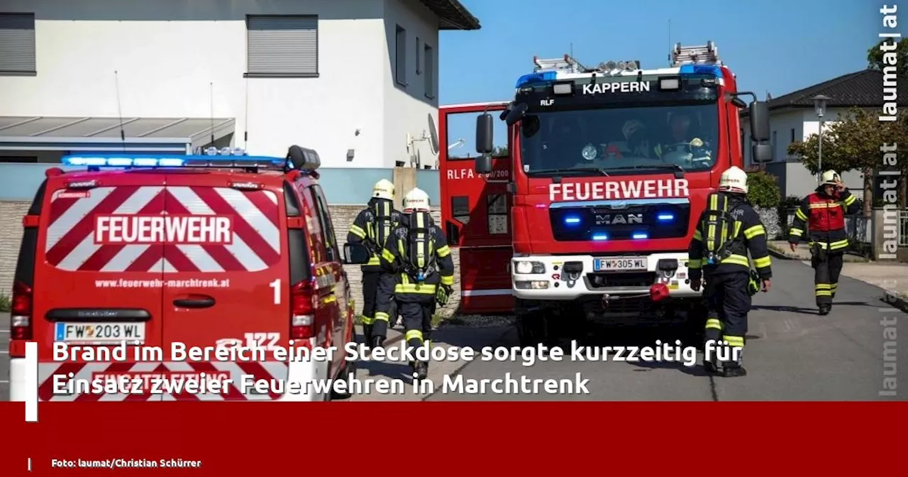 Brand im Bereich einer Steckdose sorgte kurzzeitig für Einsatz zweier Feuerwehren in Marchtrenk