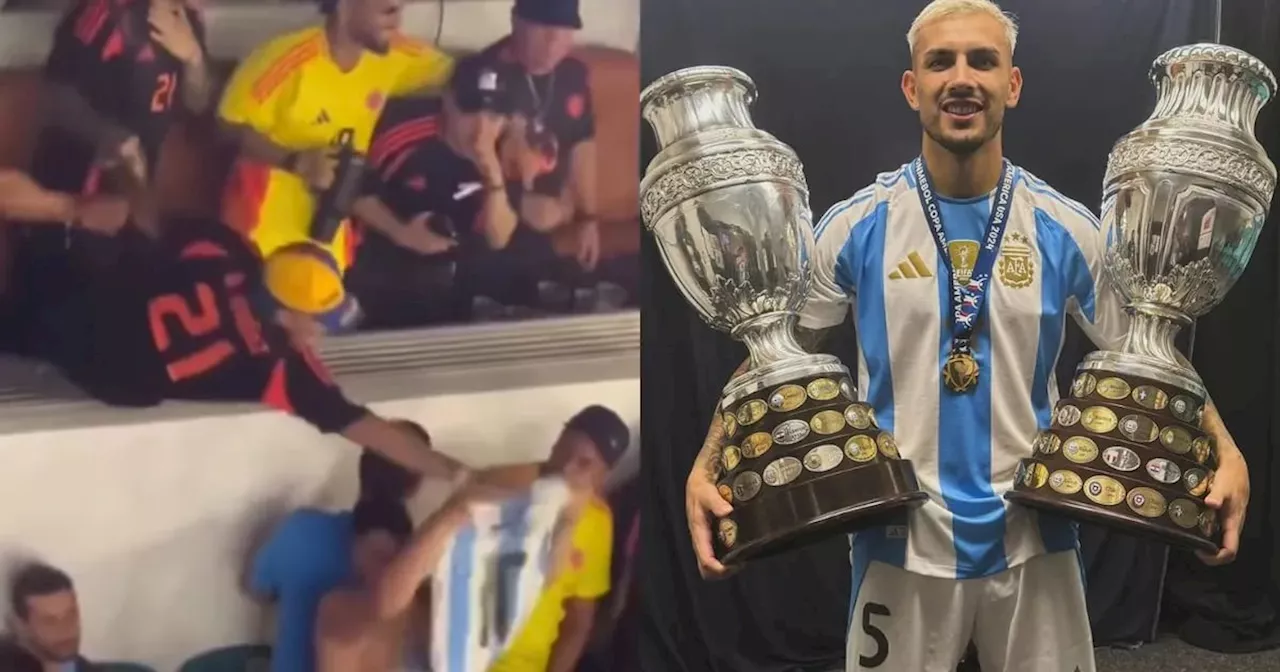 Blessd le arrancó la camiseta a un hincha argentino: la respuesta de Leandro Paredes