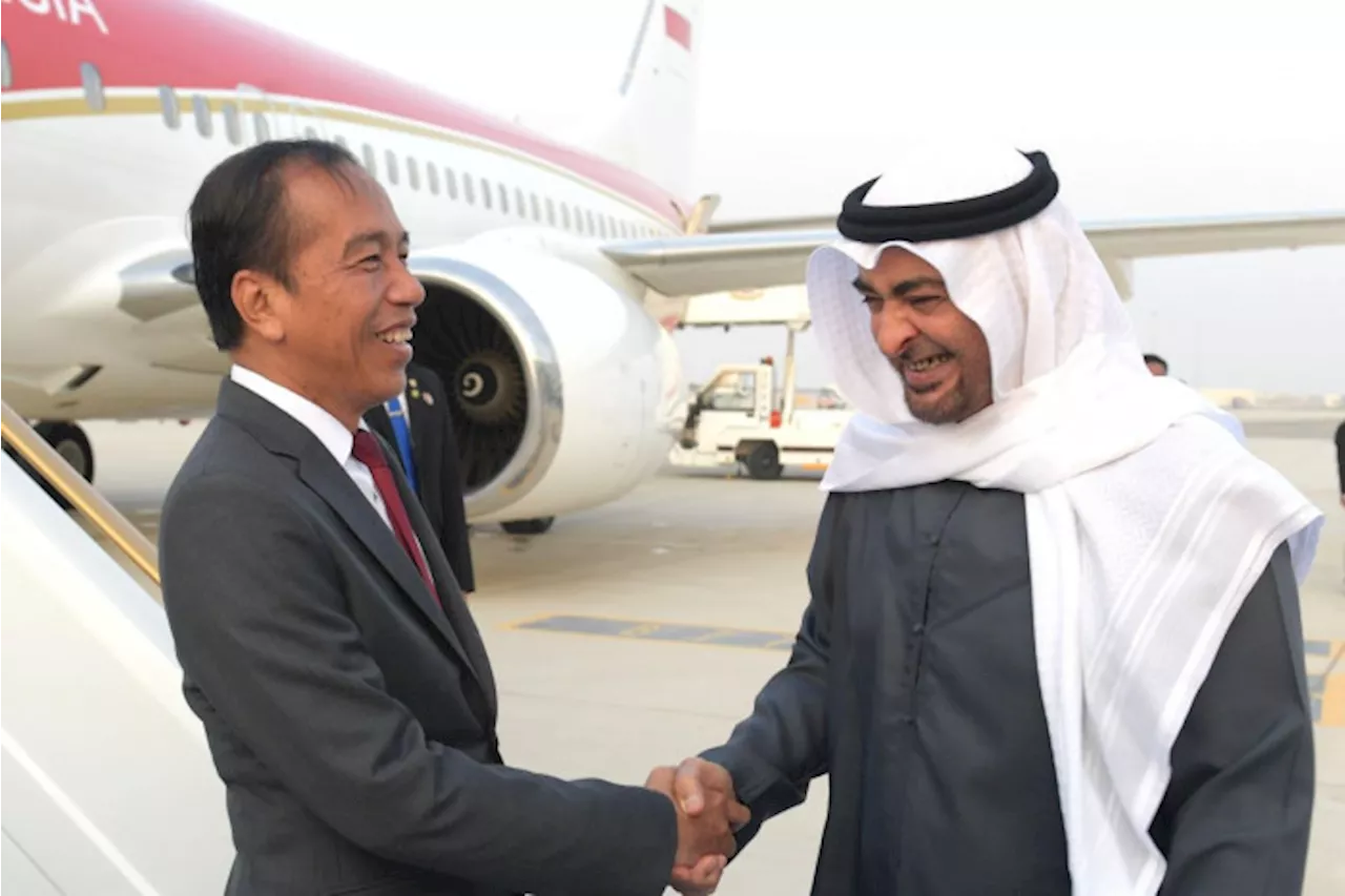 Presiden Jokowi Disambut Langsung oleh Presiden MBZ saat Tiba di Abu Dhabi