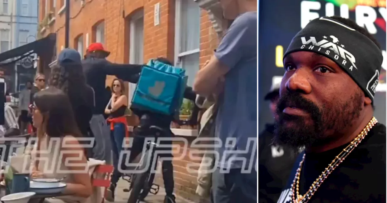 Heavyweight boxer Derek Chisora headbutts Deliveroo rider during row outside restaurant