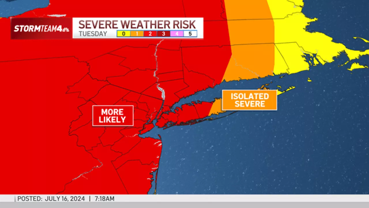 Inch-sized hail, damaging winds possible with PM storms after possible record heat