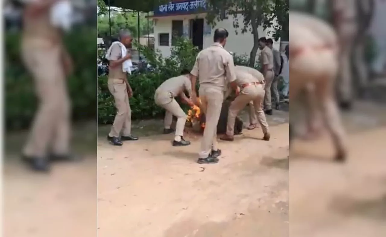 प्रॉपर्टी विवाद में थाने के अंदर बेटे ने मां को जिंदा जलाया? परिवार पुलिस पर लगा रहा आरोप