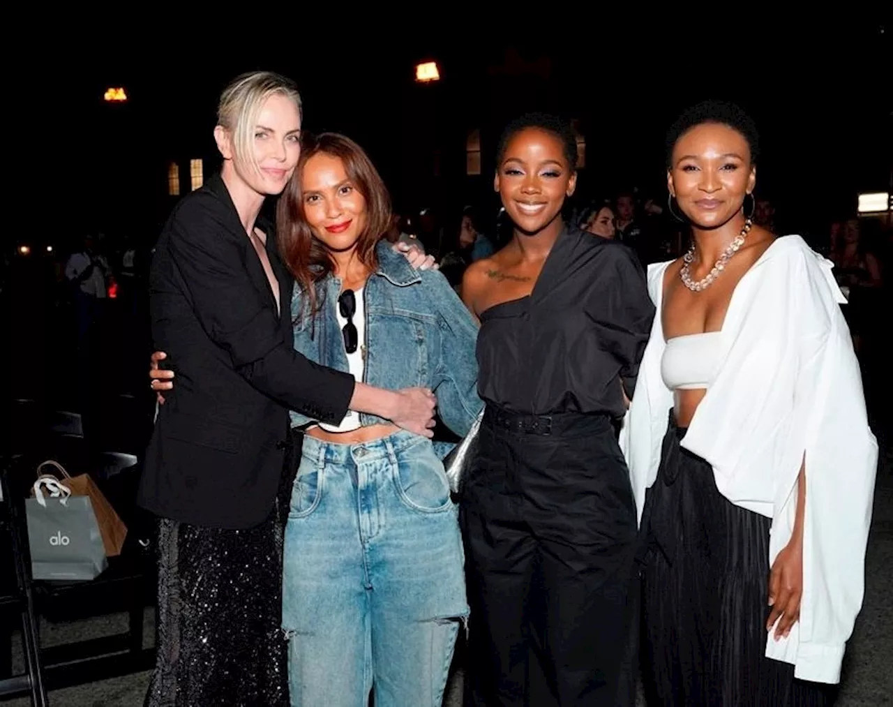  Thuso Mbedu, Lesley-Ann Brandt, and Noxolo Dlamini support Charlize Theron's LA gala