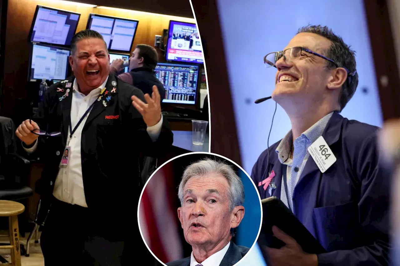 Dow soars more than 500 points, sending Wall Street to new highs on rate-cut hopes