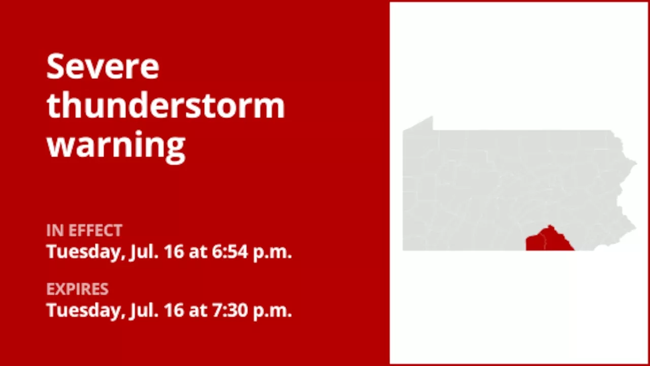 Update: Expect damaging winds and quarter-sized hail with thunderstorms in Adams and York counties Tuesday