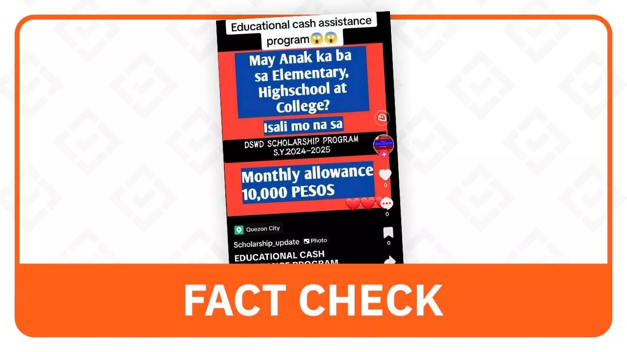 FACT CHECK: ‘DSWD cash aid for students’ video uses spliced news clip