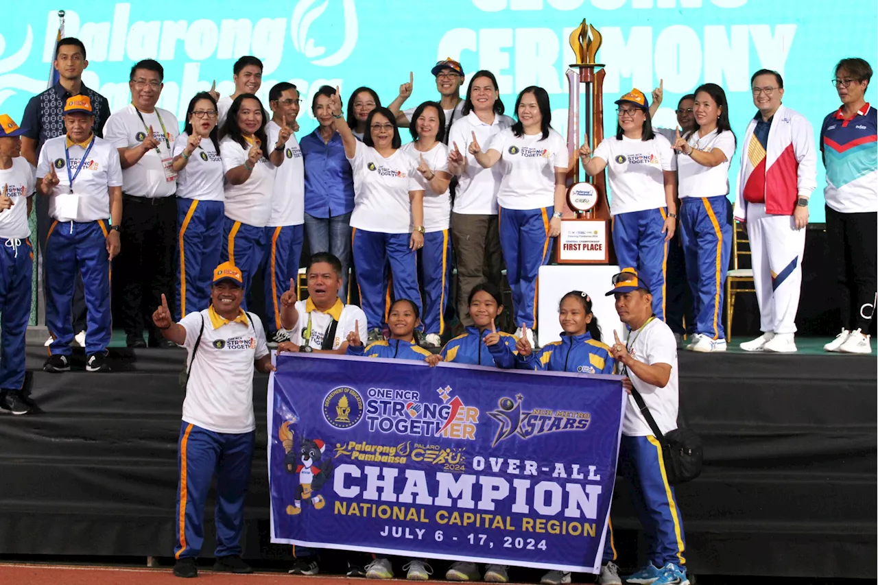 No surprise: NCR wins 17th straight Palaro overall crown, Calabarzon regains 2nd