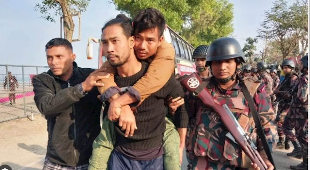 Bangladesh turns back fleeing Myanmar soldiers at border