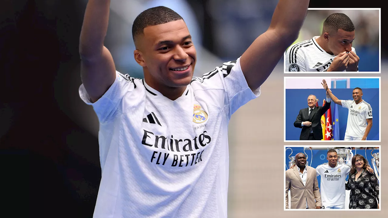 Spine-tingling moment Kylian Mbappe leads chant for 85,000 Real Madrid fans at Hollywood-style unveiling...