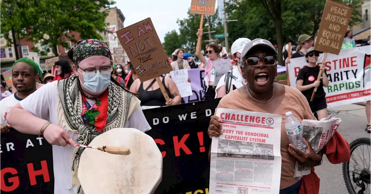 Protesters Rally Outside RNC for Abortion and Immigrant Rights, End to War in Gaza