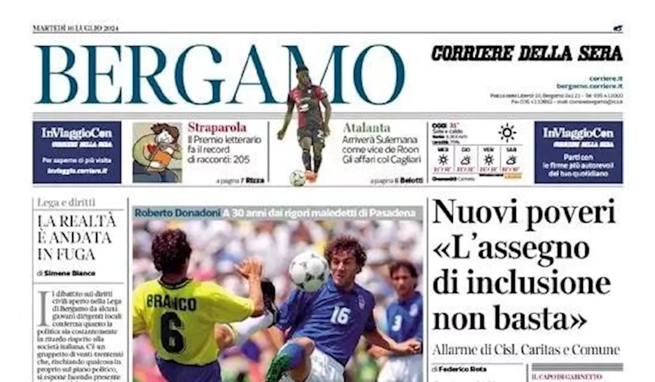 Il CorSera Bergamo apre sull'Atalanta: 'Arriverà Sulemana come vice De Roon'