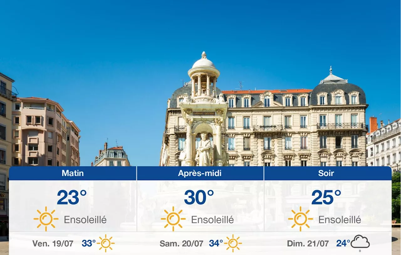 Météo Lyon: prévisions du jeudi 18 juillet 2024