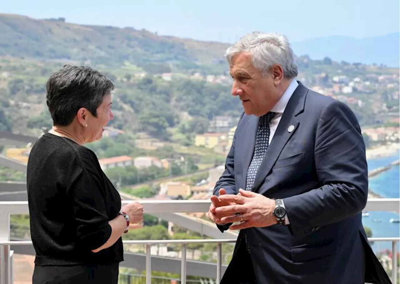 G7, Tajani e la vice rappresentante per Commercio Usa, Pagan