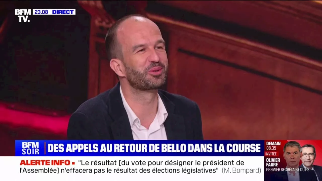 'On n'est pas en train de faire la Star Academy': Manuel Bompard (LFI) réagit à la proposition de Sandrine Rousseau de voir Huguette Bello devenir Première ministre et Laurence Tubiana vice-Première ministre