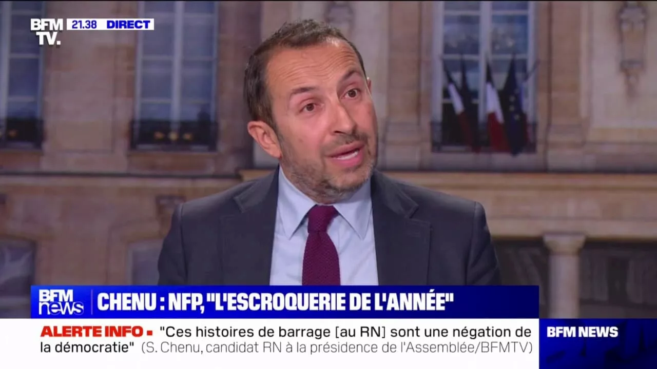 Pour Sébastien Chenu (RN), André Chassaigne, candidat du NFP à la présidence de l'Assemblée, est 'quelqu'un qui, toute sa vie, a soutenu les pires régimes autoritaires'