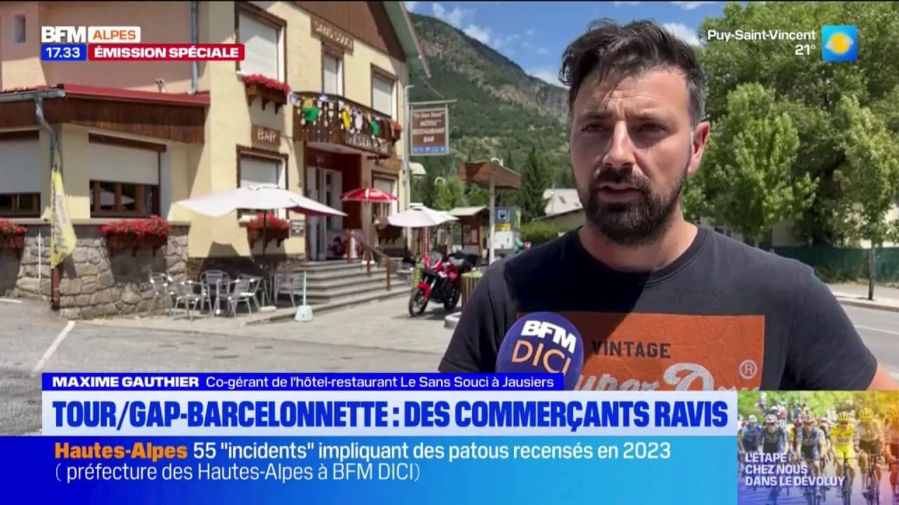 Tour de France: les commerçants en profitent entre Gap et Barcelonnette