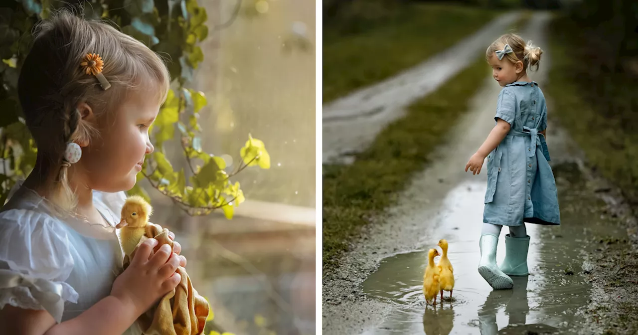 Adorable Friendship Between 3-Year-Old And Baby Ducklings Is Melting Hearts On The Internet