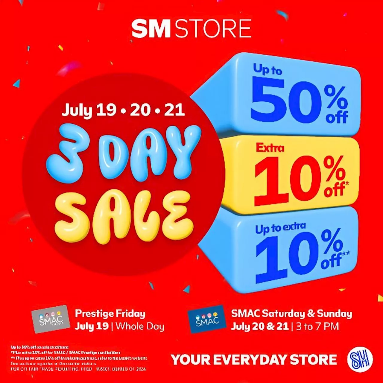 Every deal you shouldn’t miss every day, this SM Store 3 Day Sale