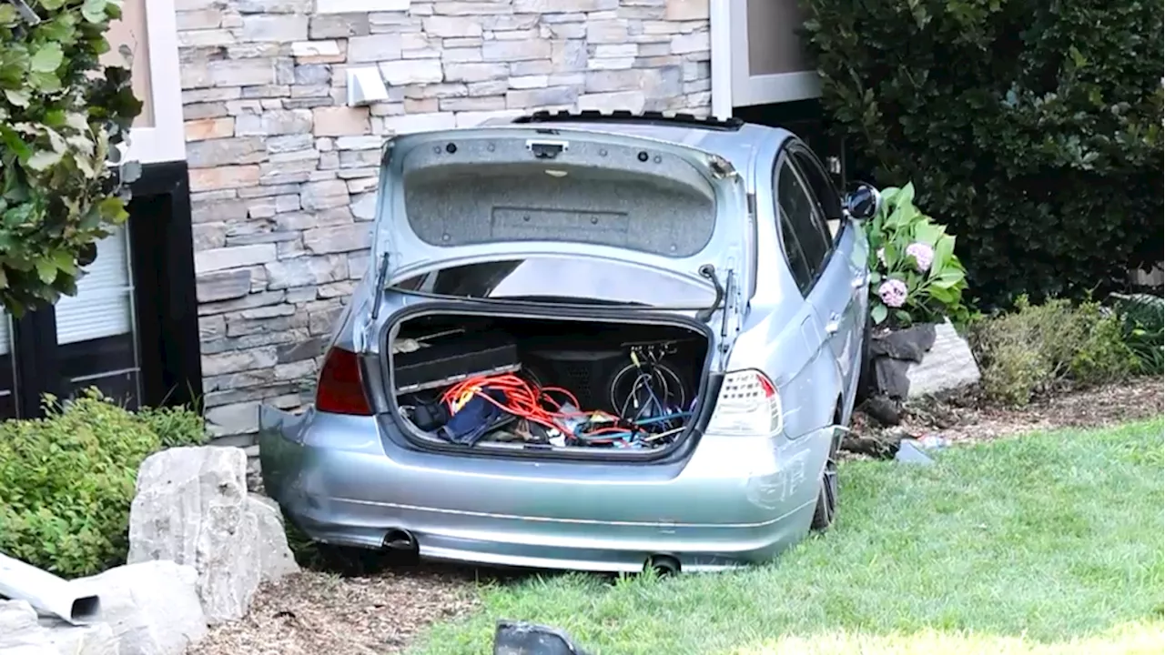 Collision sends car into side of Etobicoke home; occupant fled on foot, police say