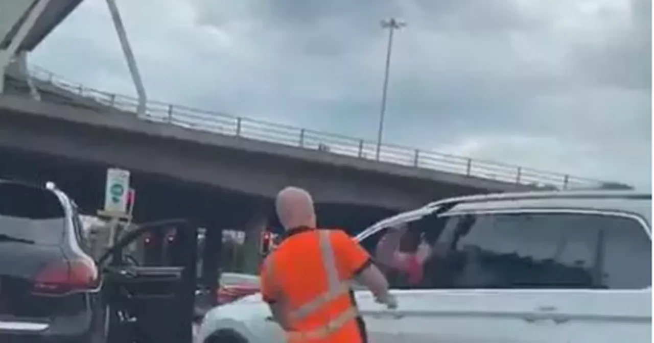 M8 road rage rammy as drivers swing at each other on busy road