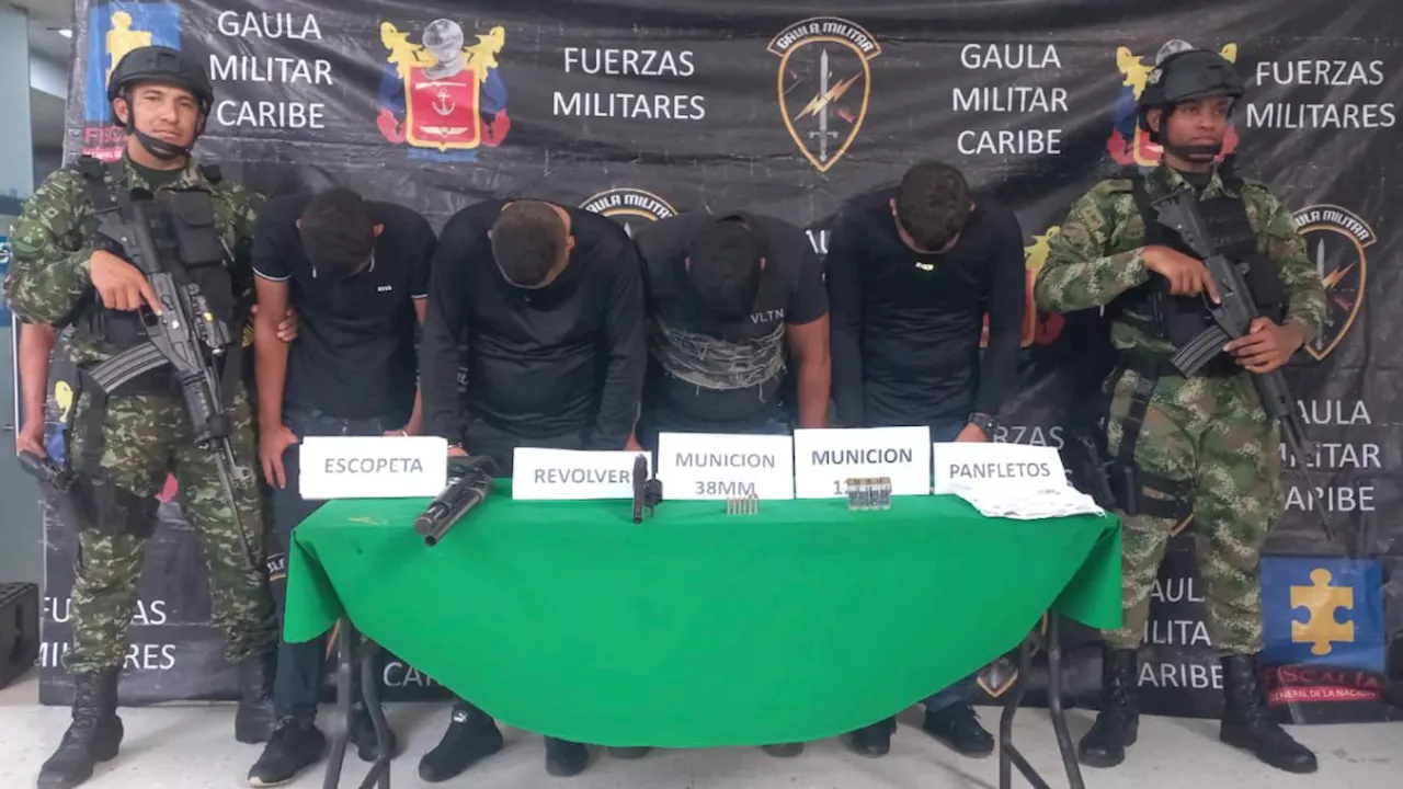 Gaula Militar Caribe capturó en flagrancia a cuatro presuntos secuestradores