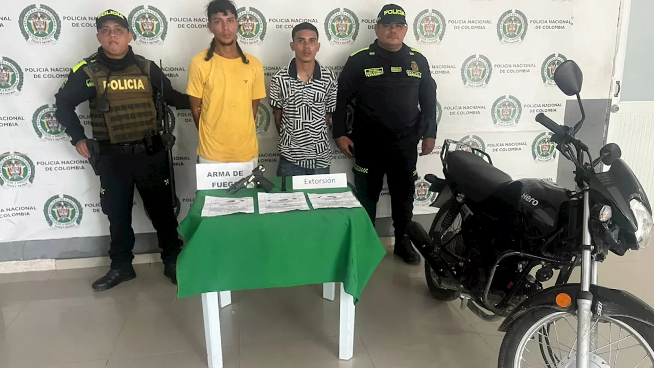 Policía capturó a dos presuntos extorsionistas de ‘los Costeños’ en Carrizal