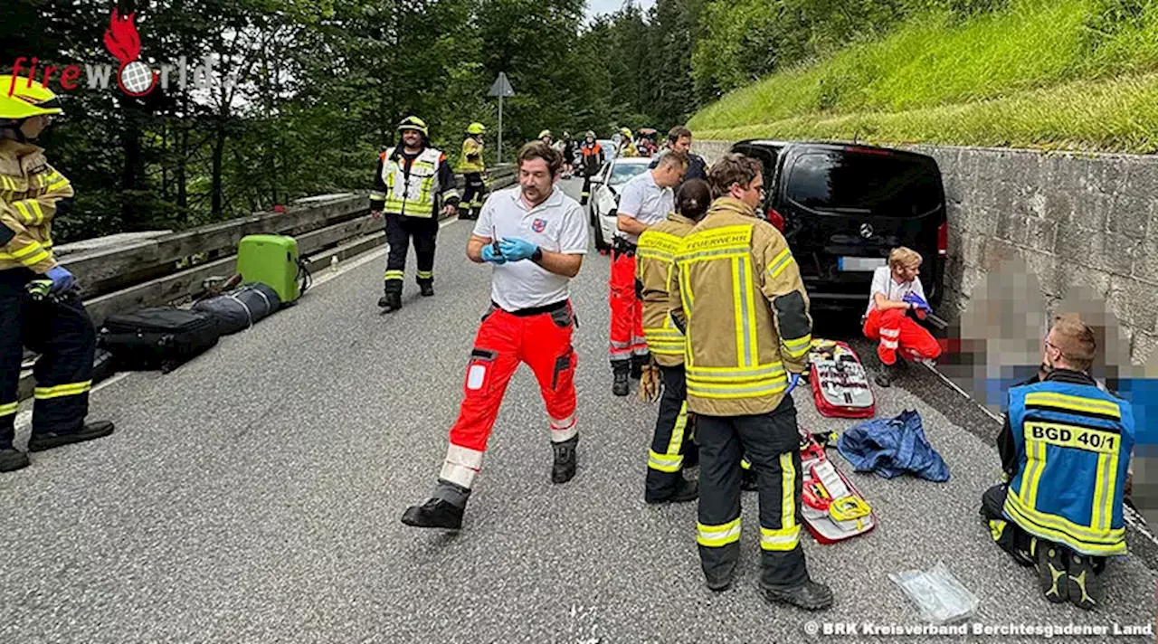 D: Zwei Verkehrsunfälle mit vier Autos und drei Verletzten auf der B319