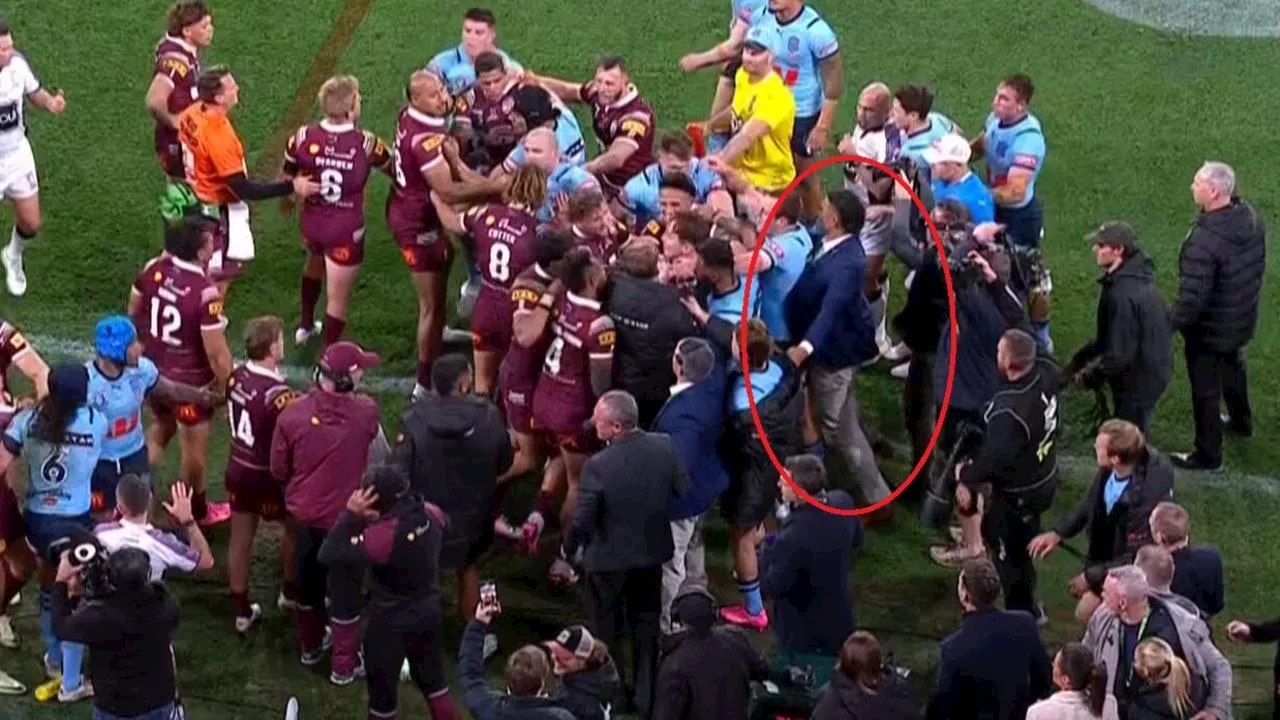 Wild scenes as NRL ‘banishes’ Blues reserve to the sheds over role in ugly melee