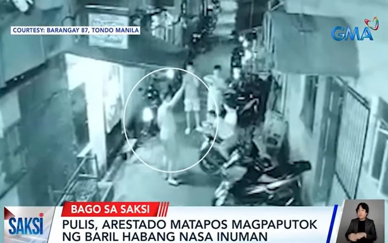 Police arrested for firing gun while drinking with neighbors in Manila