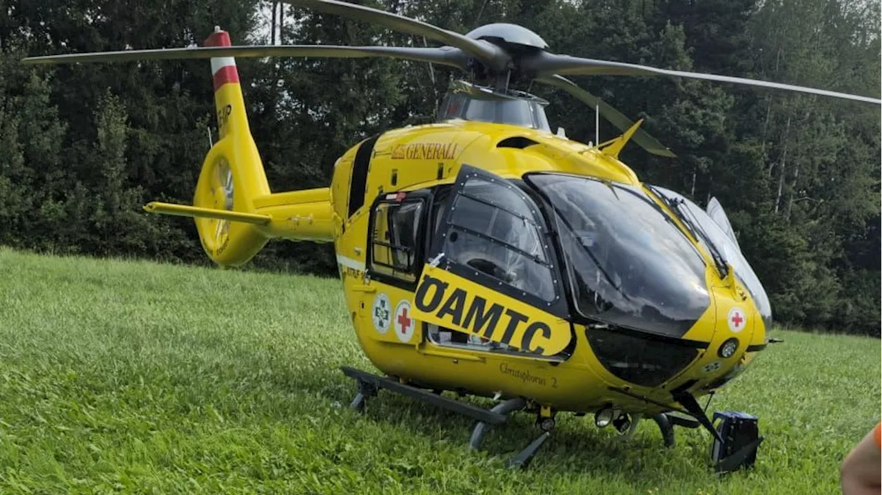  Radler stürzt in Wald – Rettungs-Heli im Einsatz