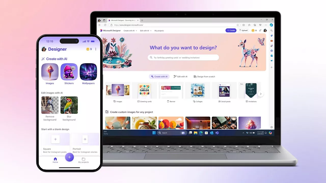 Microsoft lanza Designer, la app para editar imágenes con IA en tu iPhone o Android