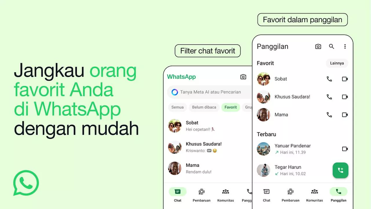 WhatsApp Kini Bisa Atur Kontak Favorit, Permudah Akses ke Orang Penting