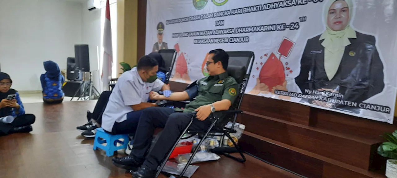 Donor Darah Isi Rangkaian Hari Bakti Adhyaksa Kejari Cianjur