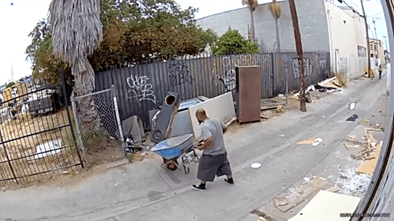 Los Angeles hires private security to stop illegal dumping on Avalon Boulevard in Wilmington