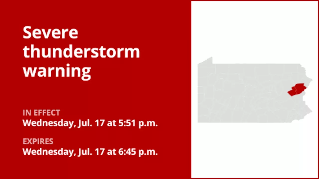 Damaging winds and quarter-sized hail predicted with thunderstorms in Carbon and Monroe counties Wednesday