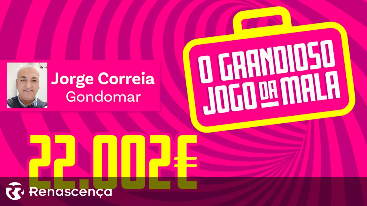 O Jorge Correia ganhou 22.002€ no Grandioso Jogo da Mala