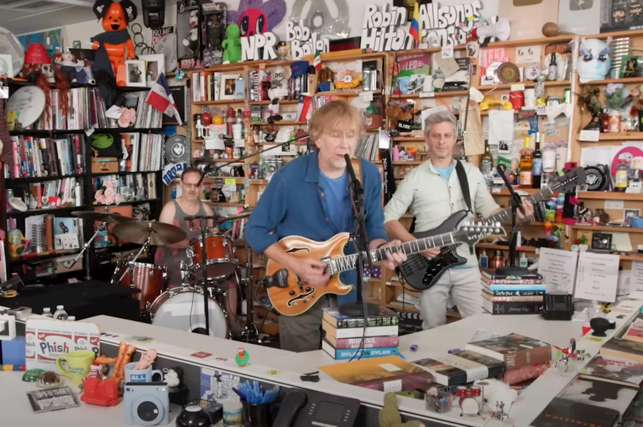 Phish Cram the Jams and Trampolines Onto Cubicle-Sized Stage for ‘Tiny Desk’ Concert