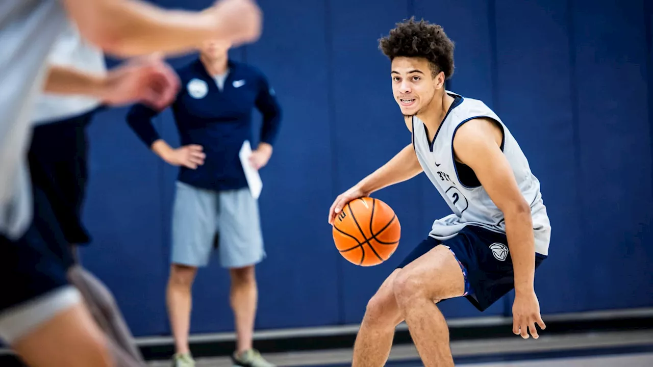 New BYU Point Guard Elijah Crawford Shows Off Athleticism with Windmill Dunk