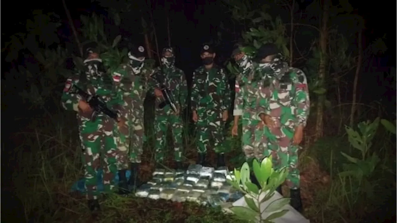 Pasukan Baret Hitam TNI Temukan Karung Isi Kristal dan Kaki Anjing Senilai 52 Miliar di Hutan