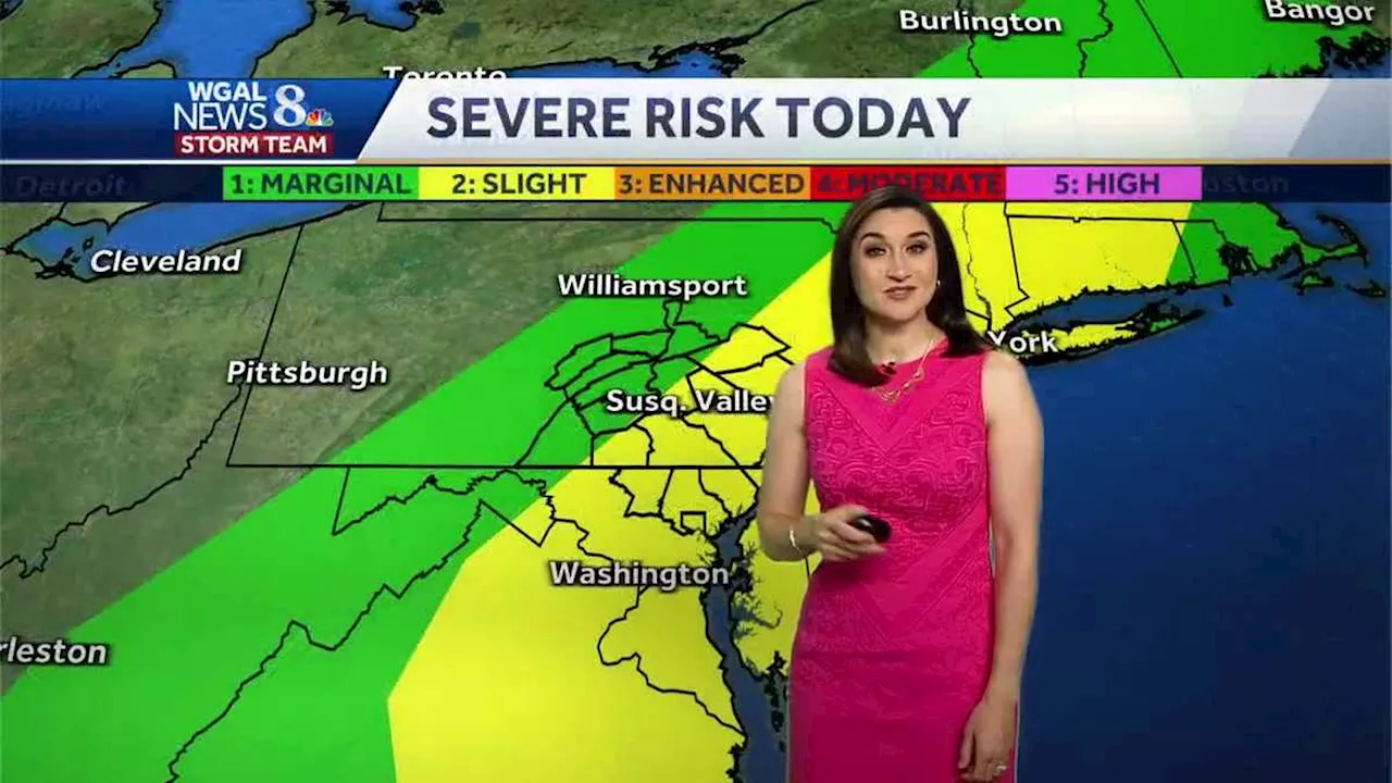 Severe storms possible this afternoon and evening in South-Central Pennsylvania