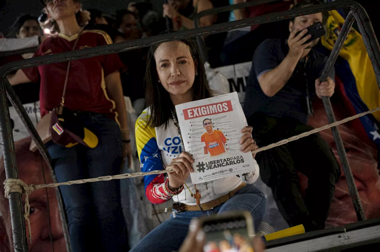 Partido de María Corina Machado denuncio que la policía retuvo tarima para acto de campaña