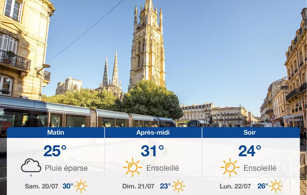 Météo Bordeaux: prévisions du vendredi 19 juillet 2024