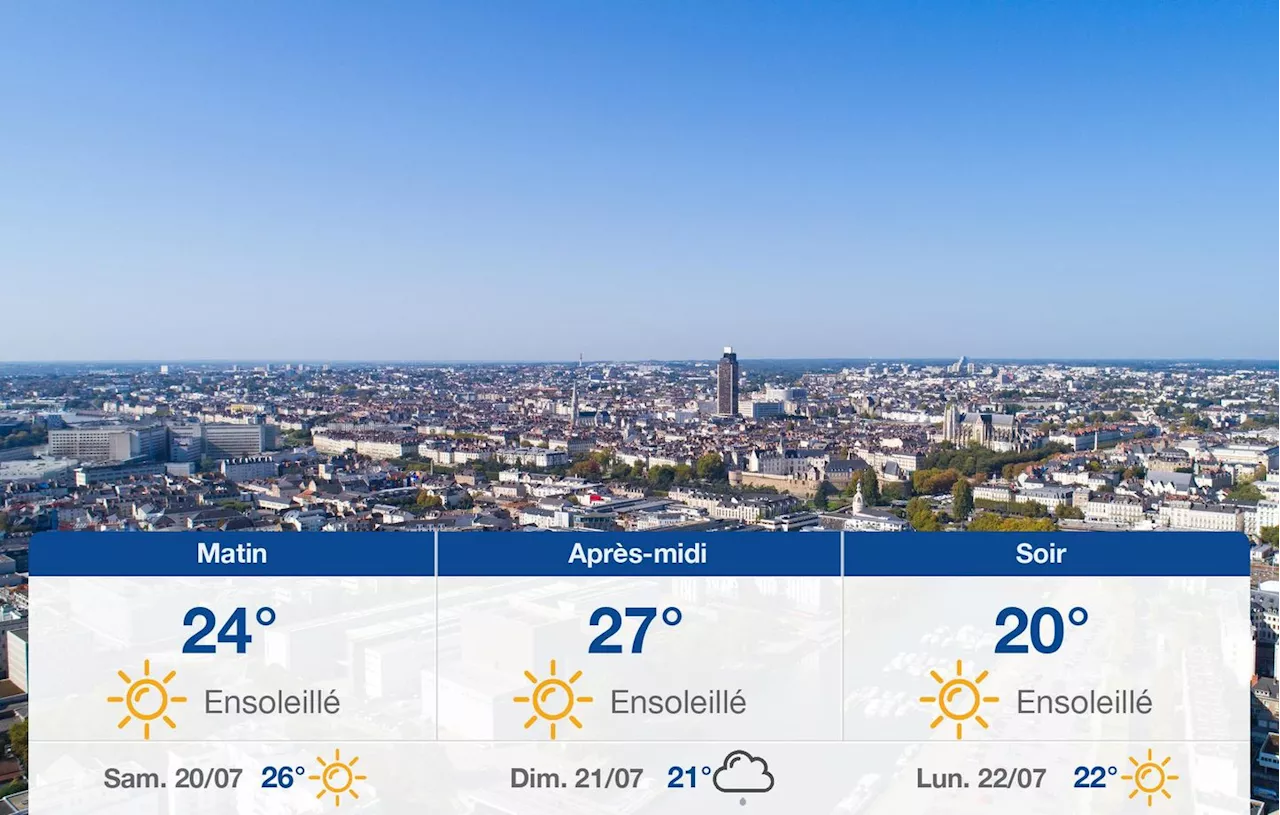 Météo Nantes: prévisions du vendredi 19 juillet 2024