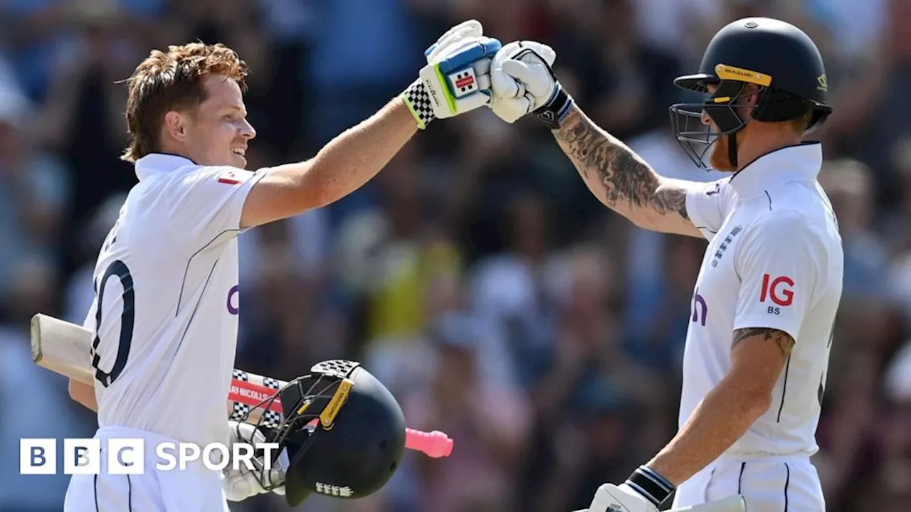 England v West Indies: Ollie Pope makes sparkling century at Trent Bridge