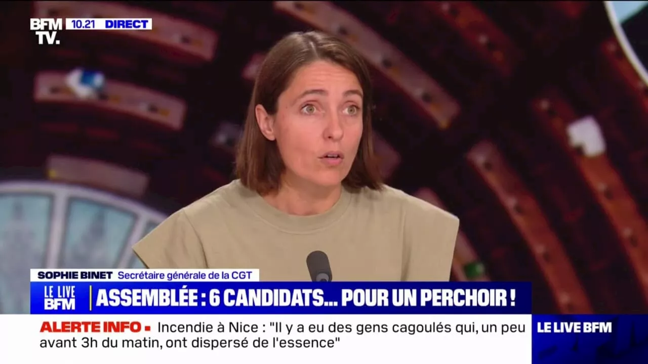 'Le spectacle donné est désastreux': Sophie Binet exhorte le NFP à se 'dépêcher' de faire une proposition de gouvernement