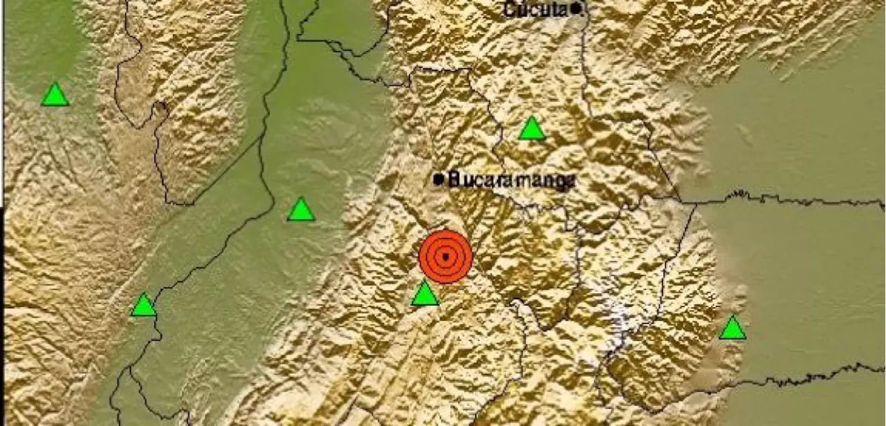 Temblor en Colombia: potente sismo de magnitud 4.2 sacudió Santander este miércoles