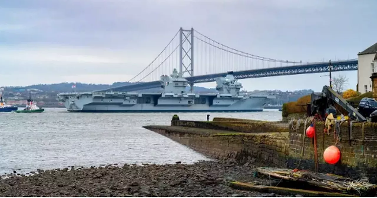 Mega warship spotted sailing down Scots river to delight of locals