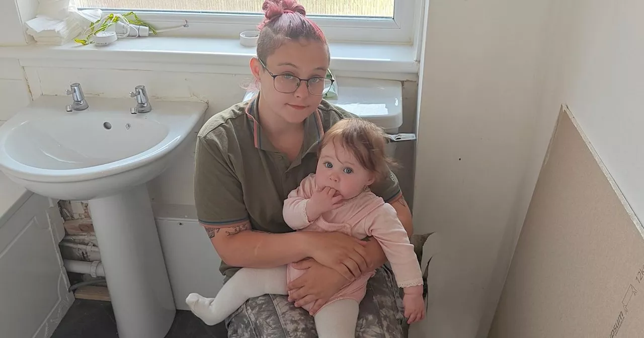 Mum and baby spend 'as little time as possible' in home due to health concerns