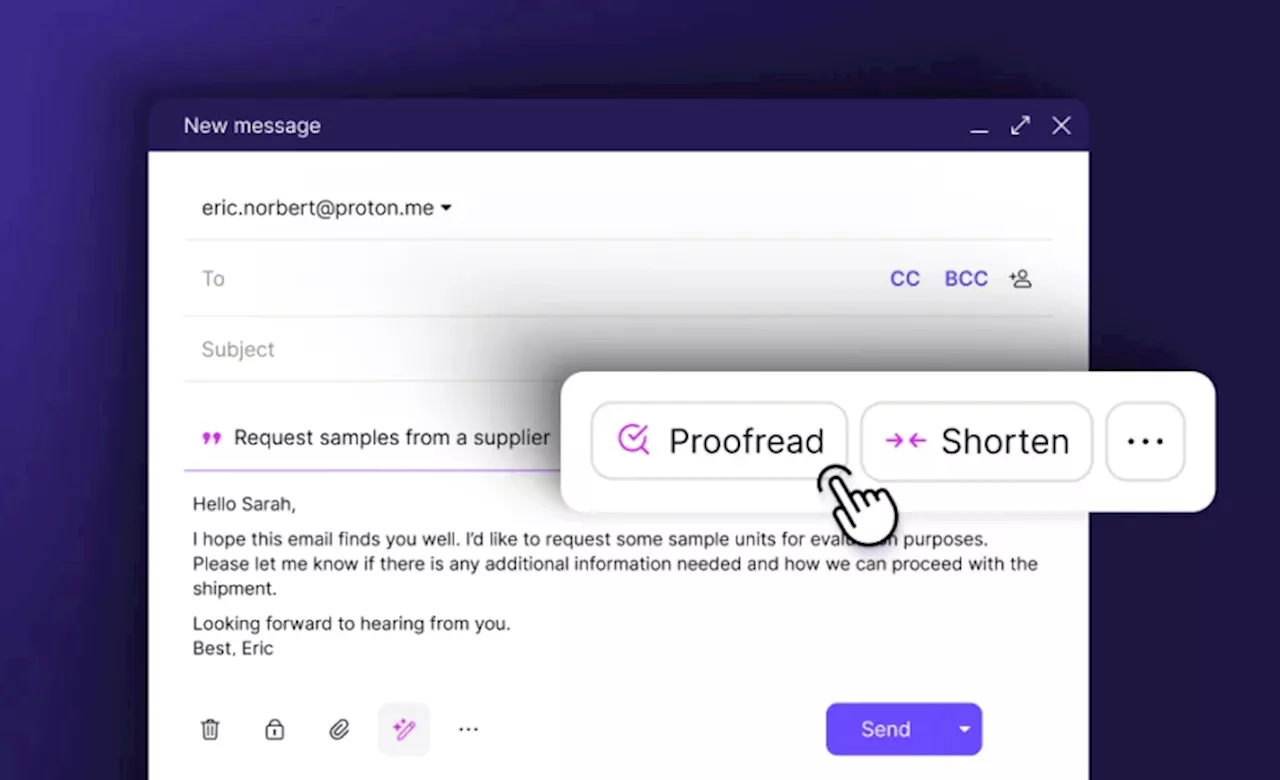 Proton Mail now has a privacy-focused AI writing assistant