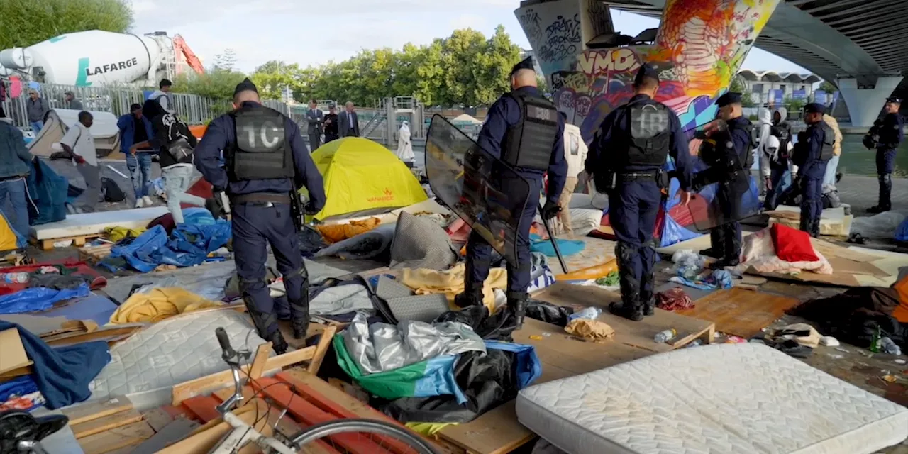 Für die Olympischen Spiele verscheuchen Polizisten Obdachlose aus Paris